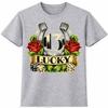 Glück 13 T-Shirt Hufeisen Rosen Würfel Vintage Glücksspiel Glück Grafik T-Shirt