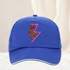 Cheetah and Neon Lightning Pattern Baseball Cap Hip Hop Women Unisexs Adjustable Adult outdoor travel hiking sunscreen hat