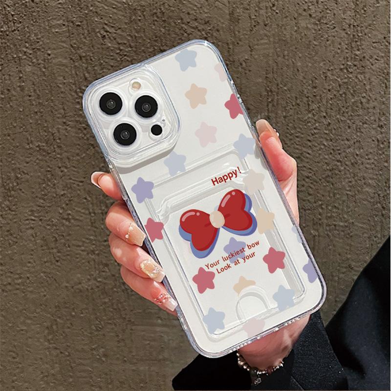 

Card Slot Holder Silicone Wallet Pocket Case For Samsung A16 A26 A36 A56 iPhone 17 16 14 13 Tecno Spark 10C Infinix Note 30 Cover Clear Phone Bumper iPhone 16 Plus