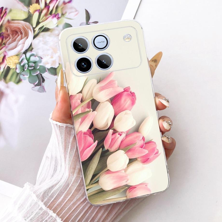 Flower Cartoon Fashion Design Phone Case For Honor Win AAP-AN00 Funda Soft Liquid Silicone Shockproof Back Cover