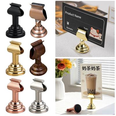 Desktop Use Table Card Clip Stand Mini Price Tag Clip Durable Place Card Holder  Restaurant
