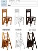 Solid Wood Folding Ladder Chair: Multifunctional 4-Layer Stool for Home Use