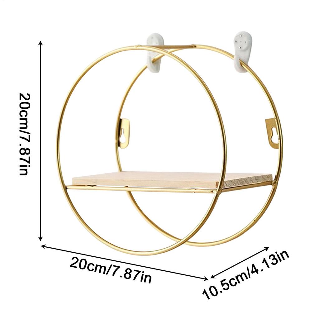 1Pc Wall Storage Rack Iron Art Wall Shelf Multi-Function Hanging Holder For Home Kitchen Bathroom Small Items Organizer
