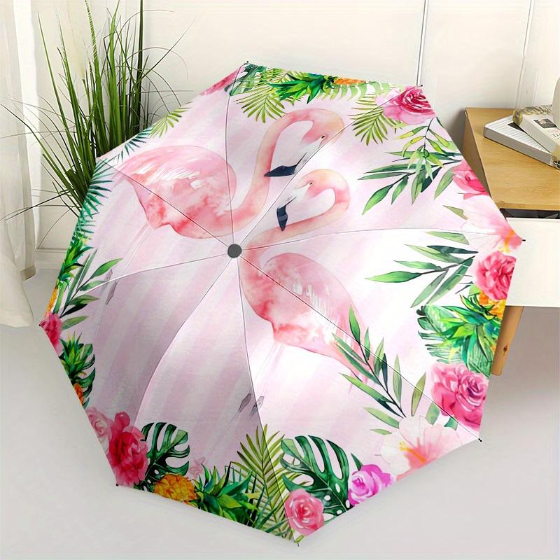 1pc Flamingo, Tropical Themed High-quality Umbrella,Automatic Opening and Closing Umbrella,Multi-functional Umbrella G0811190