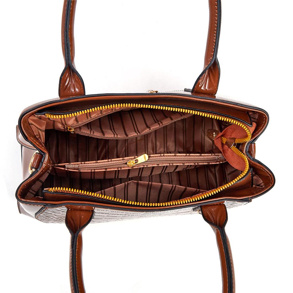 New Fashion Crocodile Pattern Handbag,Large Capacity Shoulder Crossbody Tote Bag