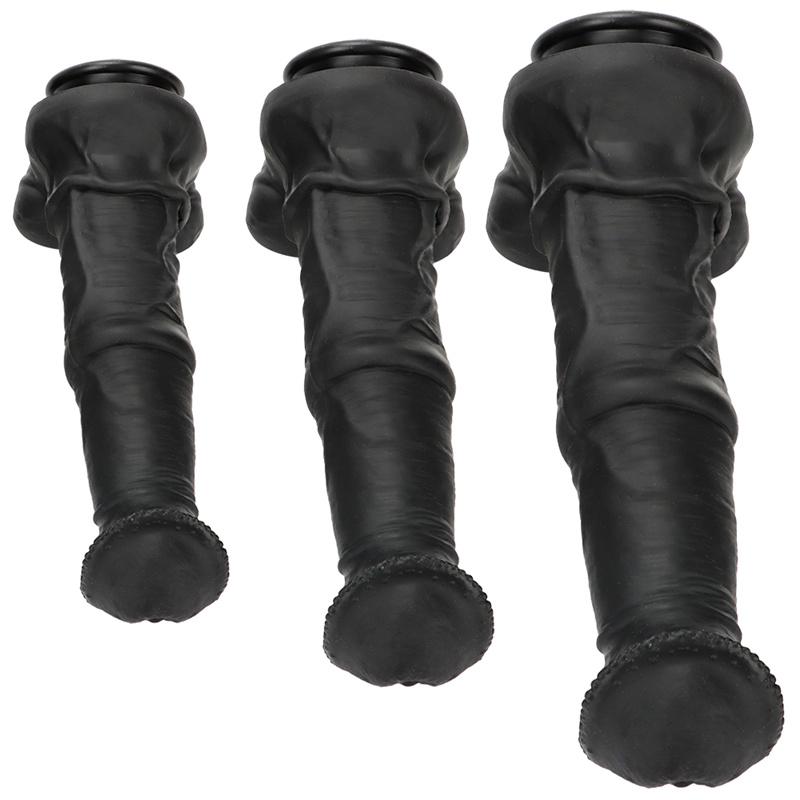 Kvinnes svarte hest Dildo Overdimensjonert bakgård Analplugg Analplugg Onanienhet Simulering Dildo Silikon Myk Anal Expander