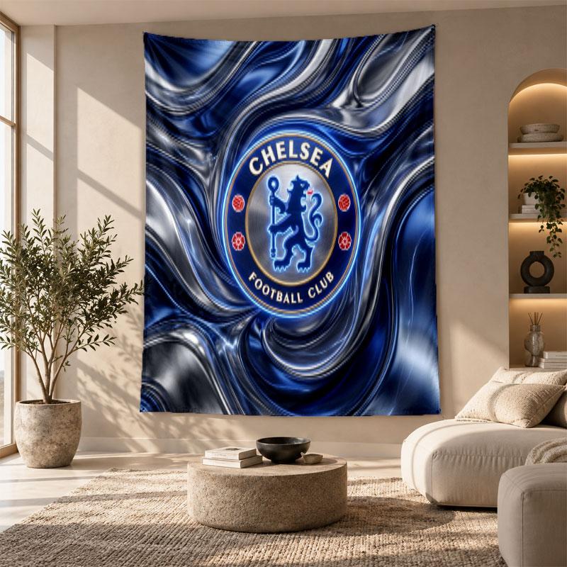 Decorative Tapestry,Chelsea FC Printed Wall Art, Lightweight Wall Hanging For Bedroom Background