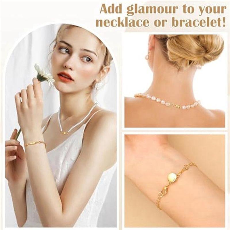 Aug. 24Pcs Magnetic Necklace Clasps & Closures,Jewelry Clasp Connector Locking Clasp Bracelet Extender For Jewelry Making