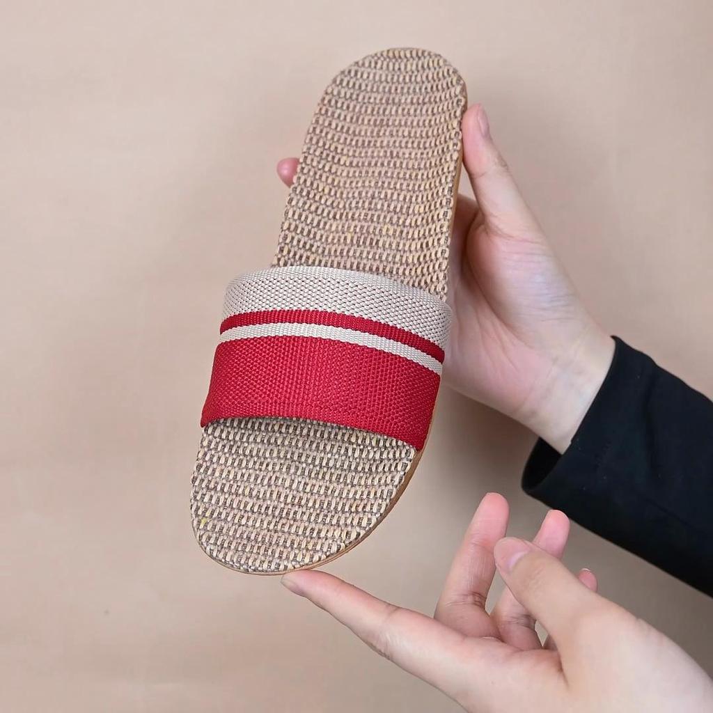 Plus Size Women'S Slippers Linen Lightweight Casual Slippers Women For Home