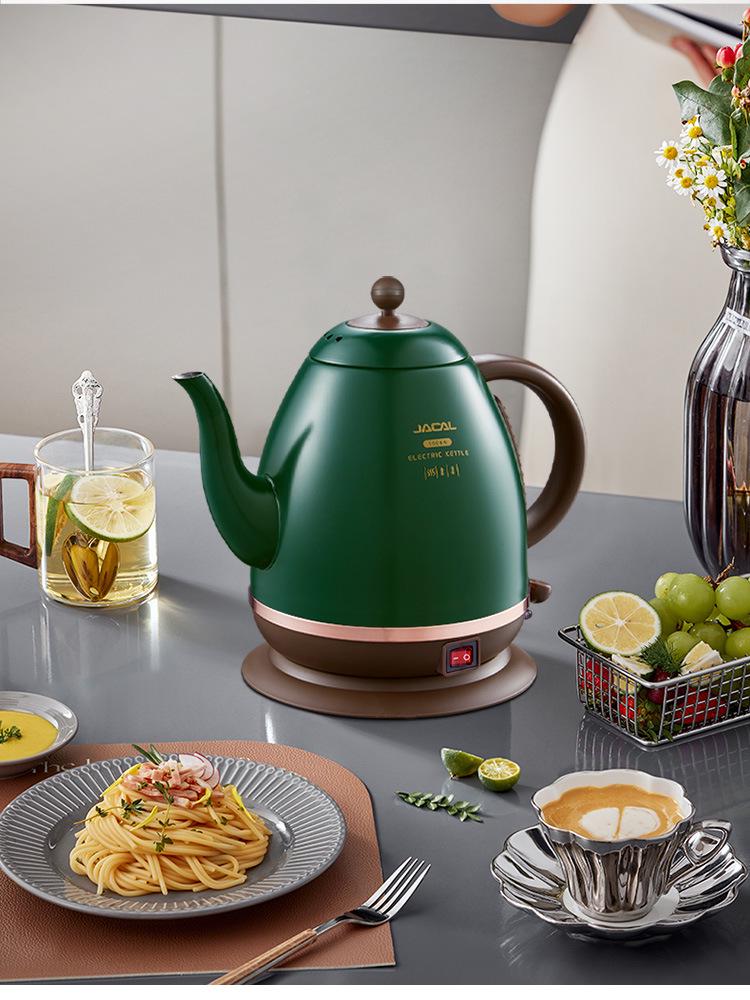 Jigao GL-301 Retro Electric Kettle with Long Spout & Automatic Temperature Control for Tea Brewing
