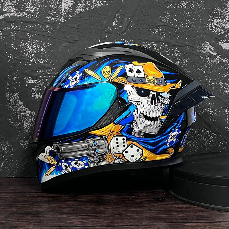 JIEKAI Motorcycle Helmet Men Full Face Casco Moto Double Visor Racing Motocross Helmet Motorbike Capacete Moto Helmets