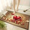 VIKAMA Valentine's Day Welcome Doormat Romantic Heart-Shaped Entrance Rug Soft Non-Slip Bedroom & Bathroom Mat Home Decor