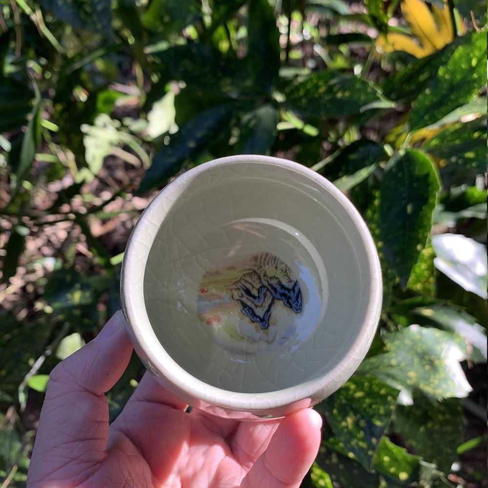 1/2 Stück 140ml Exquisite Eisrissglasur Keramik Teetassen Handbemaltes Porzellan Meistertasse Exquisite Teetasse Teezubehör