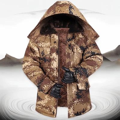 Men's Winter Camo Hooded Workwear Cotton Jacket