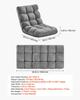 Floor Chair, 14 Adjustable Positions Folding Floor Gaming Chair with Back Support, Sturdy Metal Frame with Recycled Foam and Coral Fleece Surface,