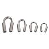 304 Stainless Steel M2 to M8 Silver Cable Wire Rope Clamp Thimbles Rigging Hardware Chicken Heart Ring Fixing Workpiece
