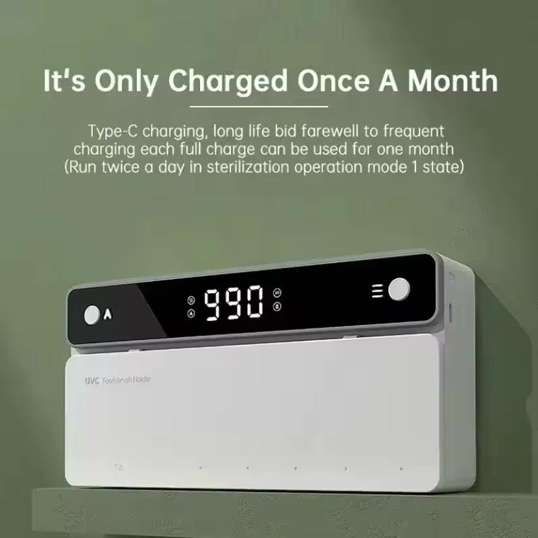 Xiaomi UV-Zahnbürstenhalter Wiederaufladbar Schnelltrocknend Zahnbürste Intelligente Aufbewahrung Sterilisator Mit LED-Anzeige Badezimmerzubehör
