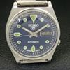 GENUINE VINTAGE SEIKO 5 AUTOMATIC 7019A JAPAN MENS BLUE DIAL WATCH A702347-5 R124-a702347