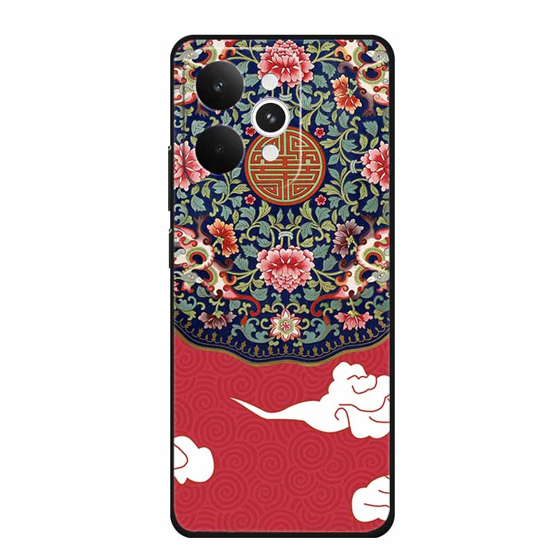 For Realme 15 15 Pro 5G Black Case 3D TPU Silicone Soft Back Cover For Realme C15 6.5" Funda Emboss Relief Flowers Bag Casing