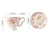 200ml English Porcelain Coffee Cup Saucer Pink Floral Mug Delicate Bone China Flower Teacup Home Breakfast Milk Oatmeal Mug New