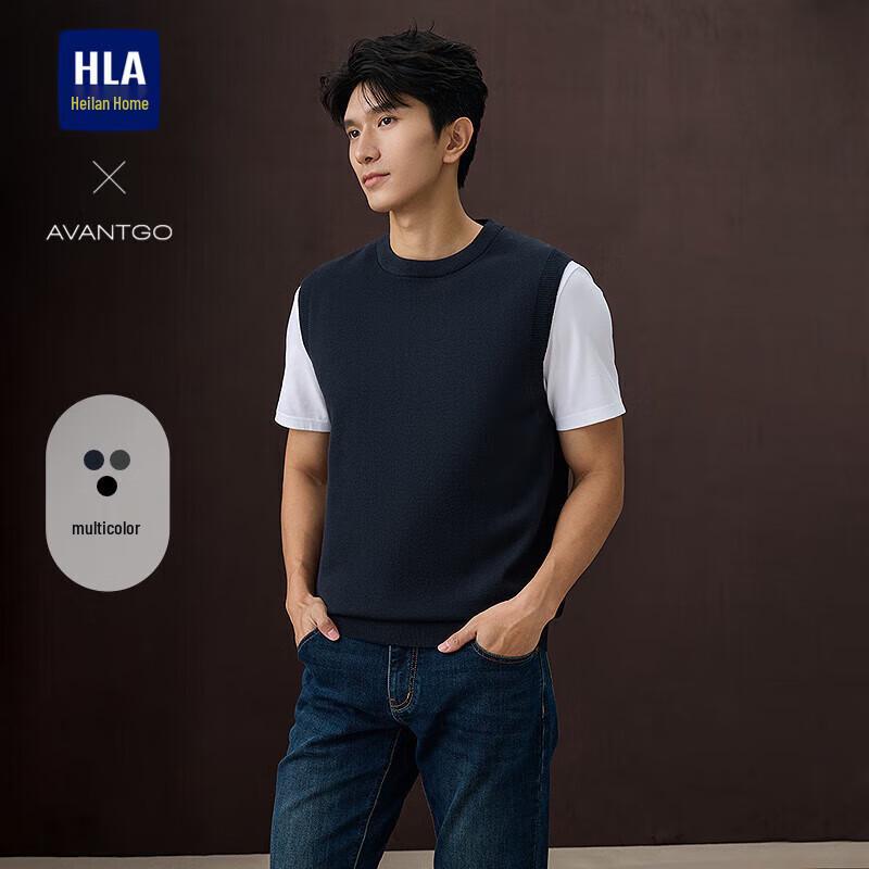 

Мужской деловой повседневный вязаный жилет без рукавов с круглым вырезом L