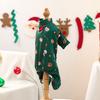 Pet Dog Universal Clothes Cute Green Christmas Clothing Autumn and Winter Comfortable Home Clothes Onesie
