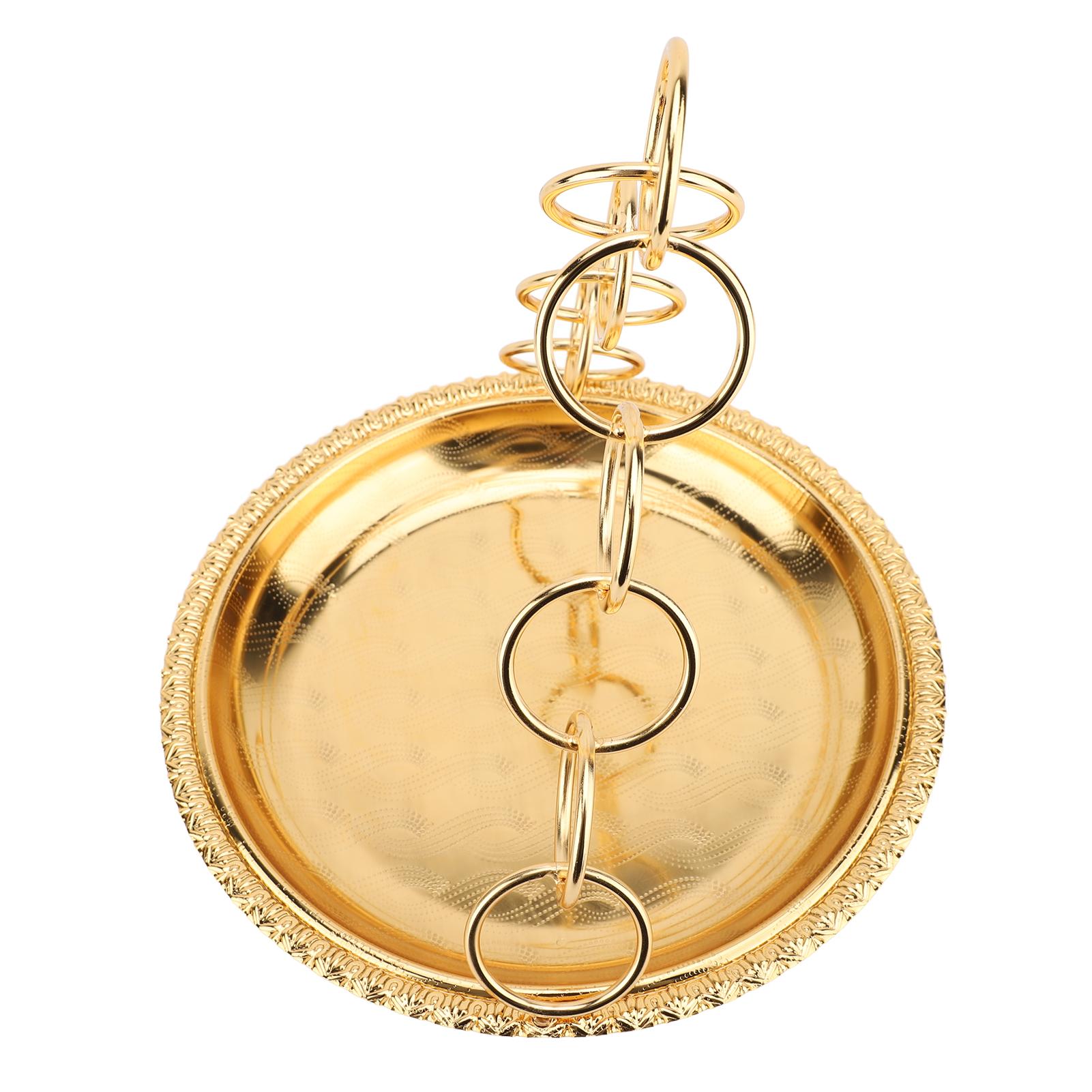 

Поднос для сервировки в европейском стиле, круглый, диаметром 25 см, изысканный винтажный металлический поднос с ручкой