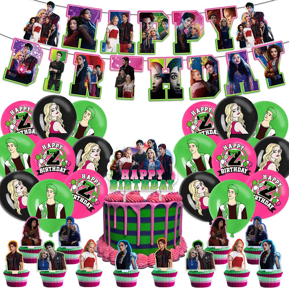 

32pcs Zombies 4 Party Decoration Set Includes Banner, Balloon, Cake Topper
