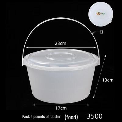 Seau rond en plastique jetable à emporter