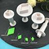 3 PCS DIY Fondant Stamps Multi-Shape Baking Accessories for Fondant Cake Cookie