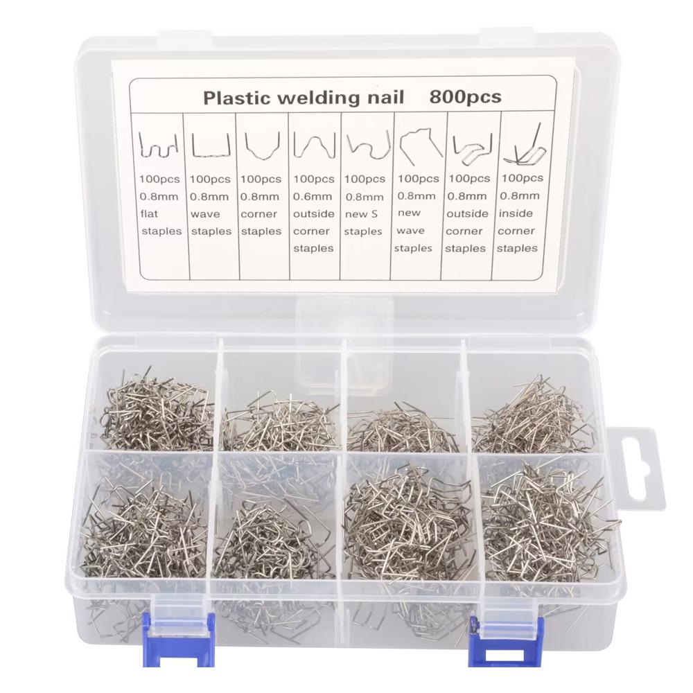 800/600/100 STÜCKE Automotive Kunststoff Reparatur Schweißnägel Heißschweißhefter 6 stil Mix Mit Box Kunststoffschweißpistole Teile