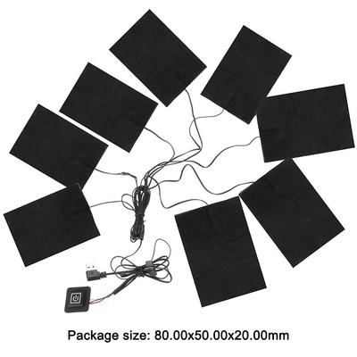 3 Levels Electric Heated Pad Waterproof USB Heating Pads for DIY Heated Clothing for Outdoor Winter Camping Hiking Ski Cycling