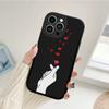 For Iphone 14 Fingertip Love Phone Case for Iphone 14 13 11 12 Pro MAX 13 12 MiNi 7 8 14 Plus X XS XR Lambskin Protective Covers