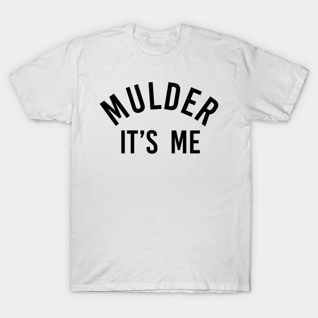 

Men Black Print T-shirt Mulder, It S Me (Black) | X Files No-Cut Transfer Paper Print Cotton Tshirt M білий