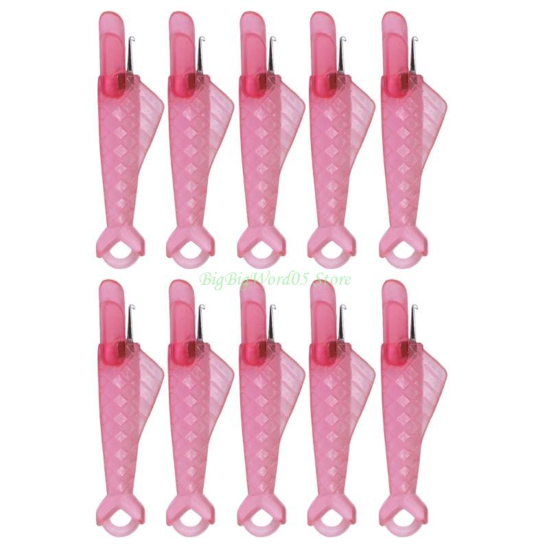 24TE 10x/Set Needle Threader Fish Type Sewing Machine Automatic Sewing Needle Inserter for Hand Sewing Machiner Needle