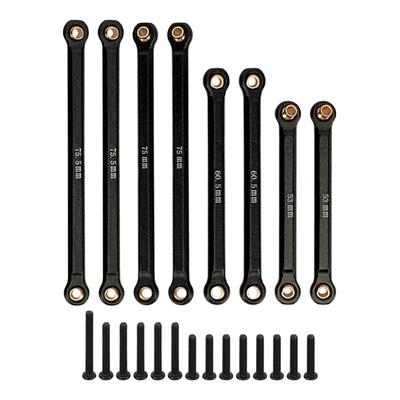 RC Rod Linkage Kit CNC Aluminum Alloy Lightweight RC Suspension Links Set for Traxxas 1 18 RC Car Black