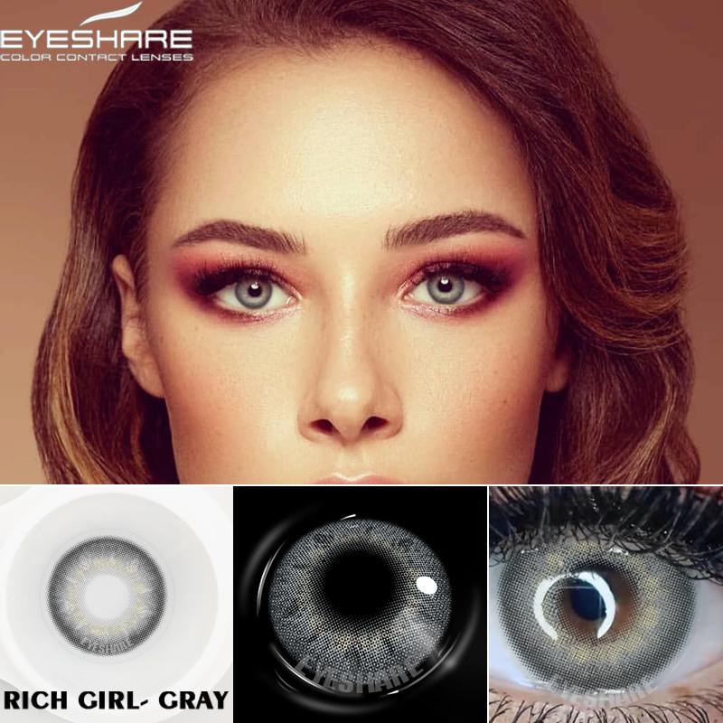 

EYESHARE 2 шт./пара цветные контактные линзы для глаз цветные линзы для глаз RUSSIANGIRL RICHGIRL контактные линзы Beautiful Pupil косметика на год