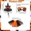 Costum Gâscă Halloween Pălărie Vrăjitoare Neagră 23 inch Haine de Verandă Fustă Tutu pentru Gazon