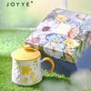 JOYYE Traumblumen Relief Tasse mit Löffel