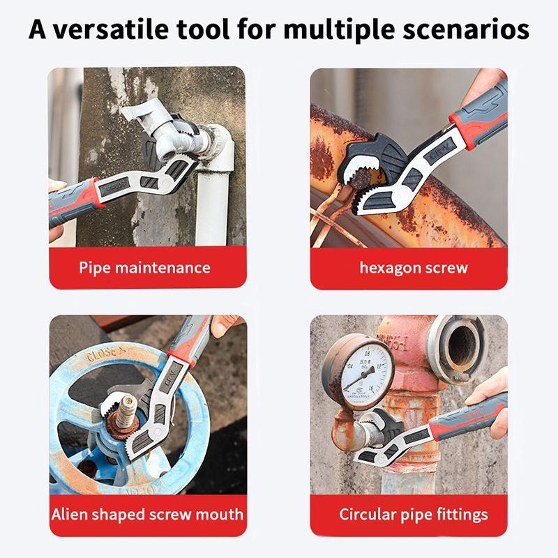 Multi-Function Adjustable Wrench Universal Wrench Fast Wrench Cr-V Bathroom Pipe Wrench Plumber Multi Hand Tool