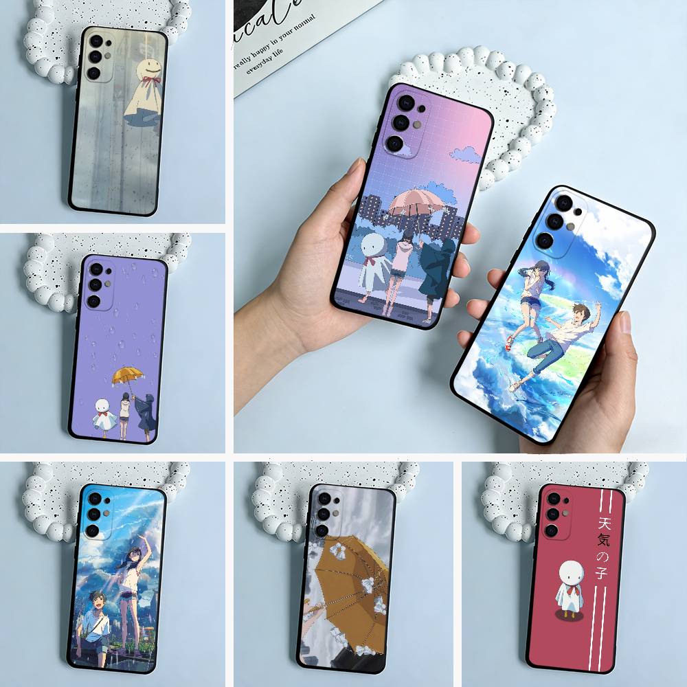 W-W-Y-Weathering- With- You Phone Case For Samsung S25,S24,S21,S22,S23,S30,Ultra,S20,Plus,Fe,Lite,Black Soft Silicone