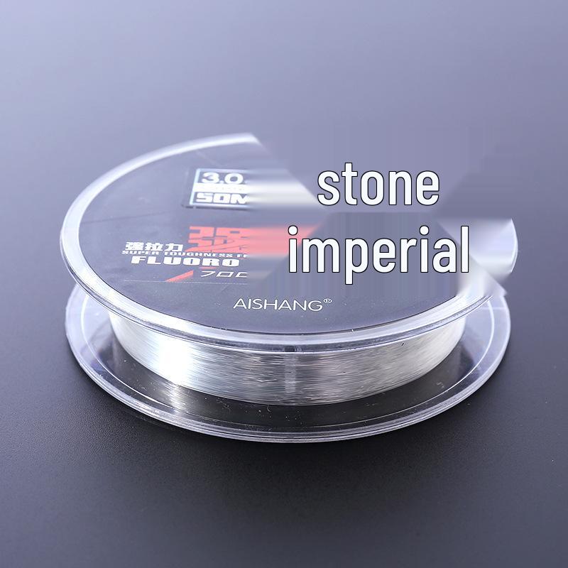 50m Full Carbon Sea Fishing Line - Abrasion Resistant, Strong Tensile Strength Lure Leader & Tippet