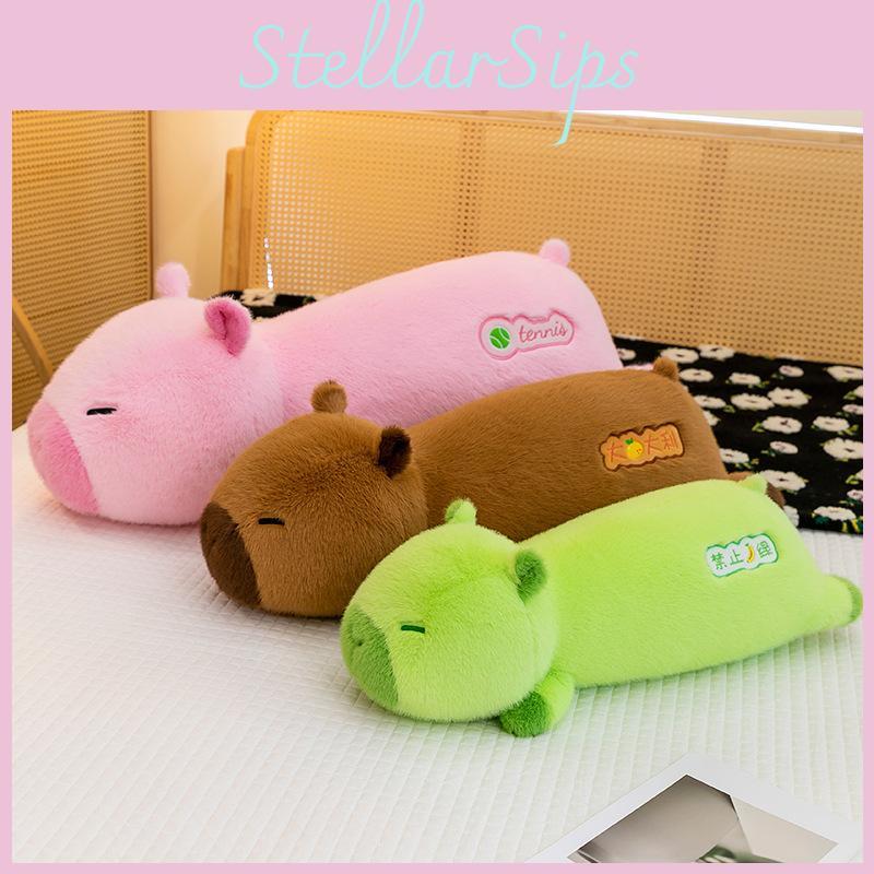 Toy Capybara Plush Pillow Cushion Leg Clamp Doll Bedroom Decor Kids Teens Girls