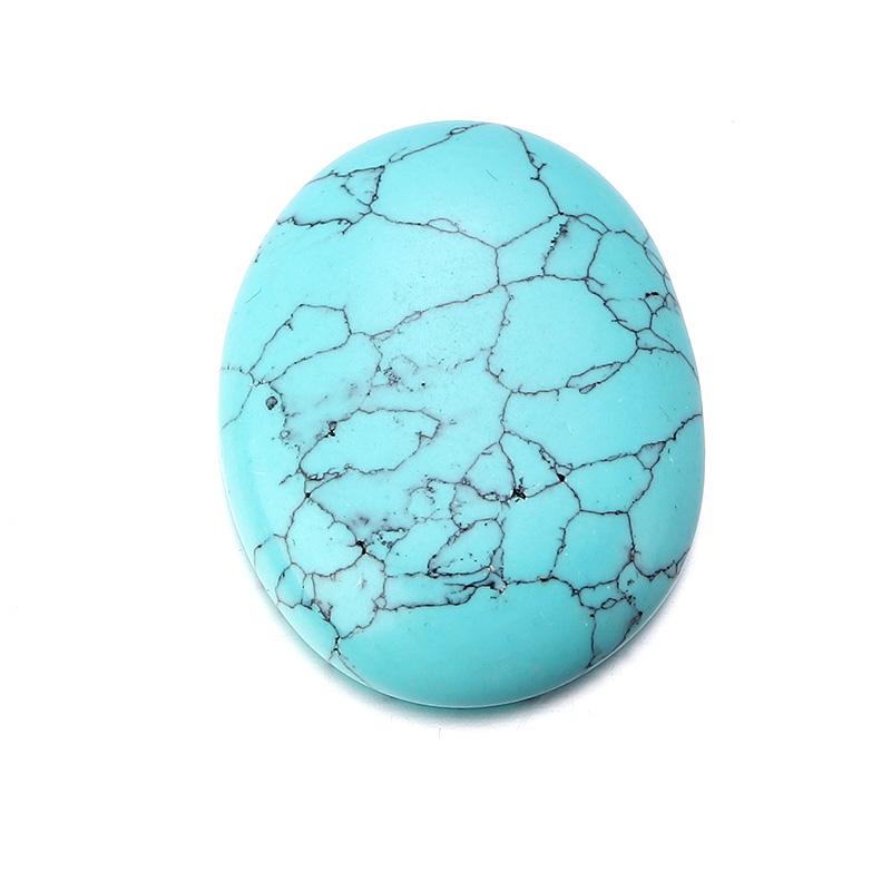 2pcs 30x40mm Oval Natural Stone Cabochons for Jewelry Making Turquoise Agate Malachite Tiger Eye Cabochon Beads Cabochon Cameo