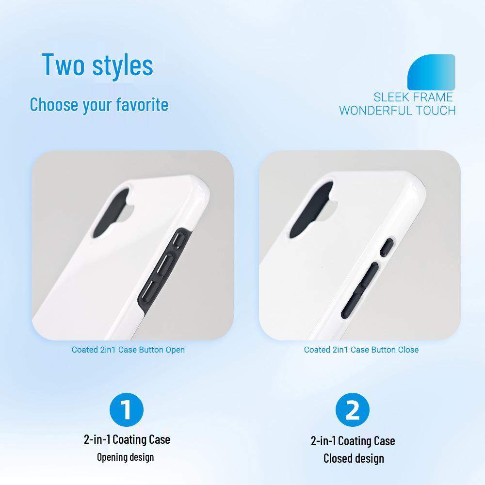 iPhone 16 Film Coating Two-in-One Heat Transfer Sublimation Case for Apple Promax