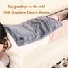 USB 5V Electric Heating Pad for Cramps & Back Pain Relief Heat Pad with 59 INCH Cable Mini Heated Blanket,19.6*11.8 INCH
