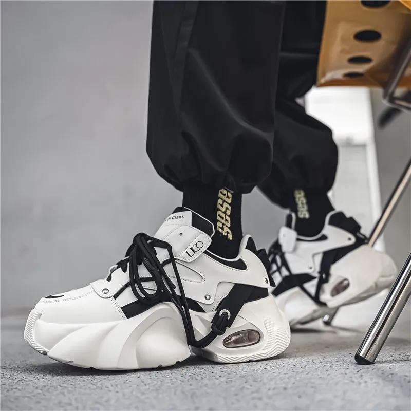 FashionDesigner Men's Chunky Casual Sneakers Man Male Height Increase Platform Shoes Men Streetwear Hip Hop Shoes for Men Sneakers