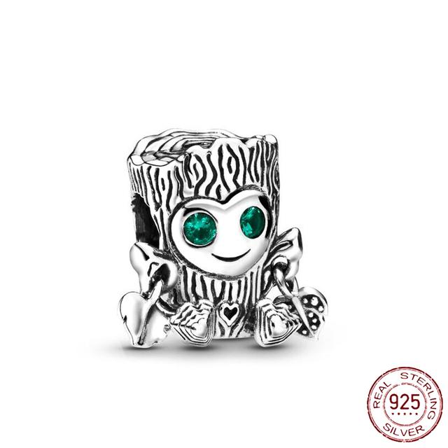 925 Sterling Silver Halloween Cartoon Pumpkin Ghost Cute Cat Beads Fit Original Fashion Bracelet Charm Women Diy Jewelry Gift