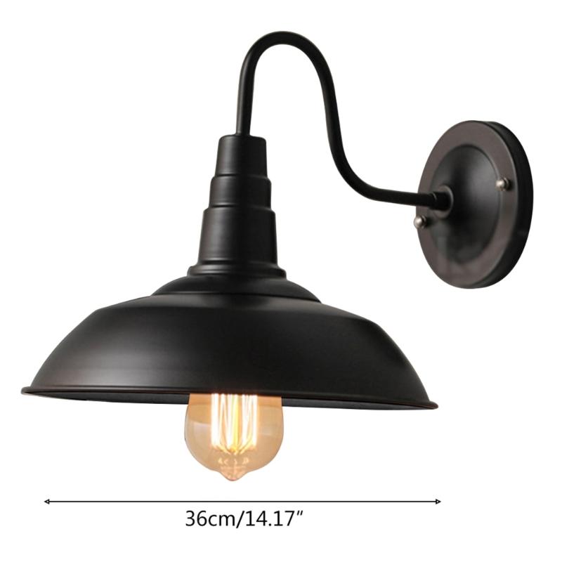 Antique Iron Material Pot Cover Wall Lamps Village Wall Lamps Retro Iron Lighting Vintage Wall Lights Without Bulb