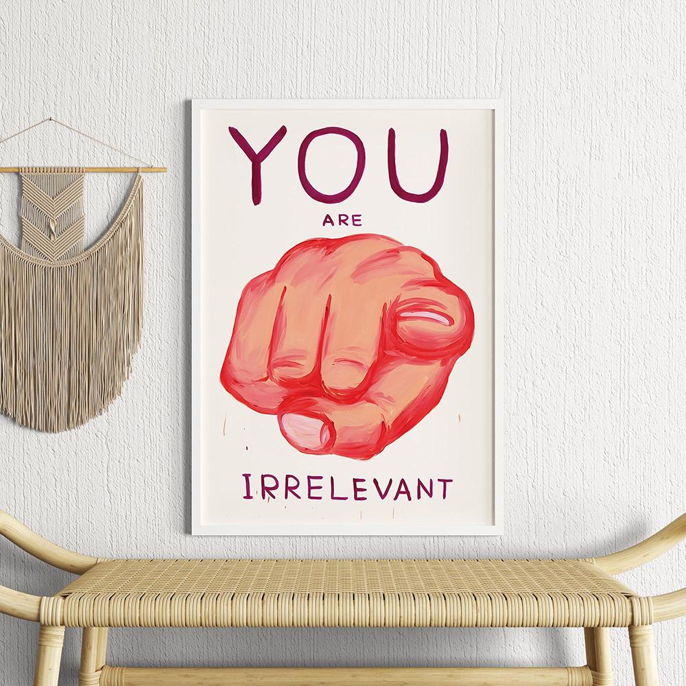 David Shrigley Rose Kytarový umělecký plakát Současný tisk Kuchyň Vtipný citát Obraz na plátně Abstraktní obrázky Domácí nástěnná dekorace